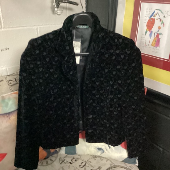 LAURA. ASHLEY SKIRT. / BLAZER SET Flocking Velvet SZ 6 NWT - Picture 9 of 13